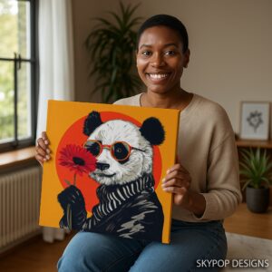 Panda Flower Art
