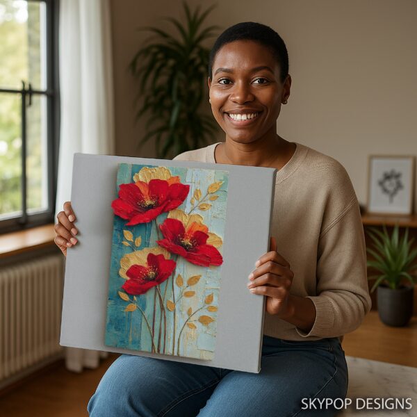 Vibrant Red Poppies Art