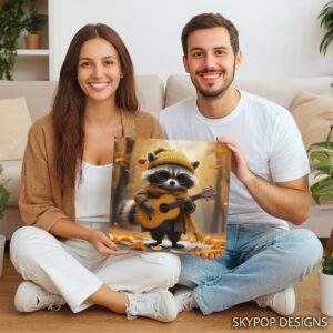 Raccoon Guitar Art
