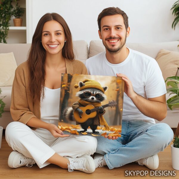 Raccoon Guitar Art