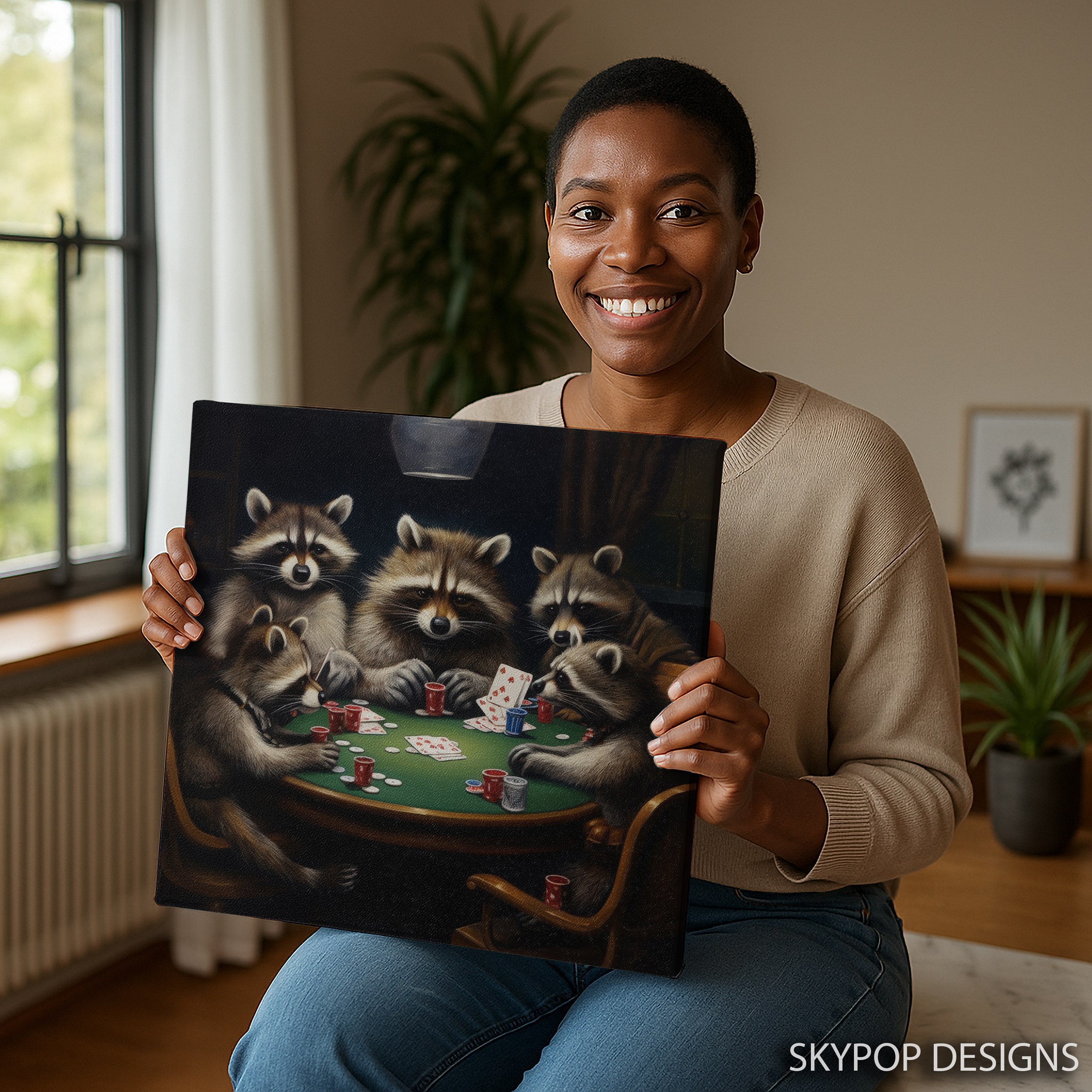 3.jpg Raccoon Poker Art