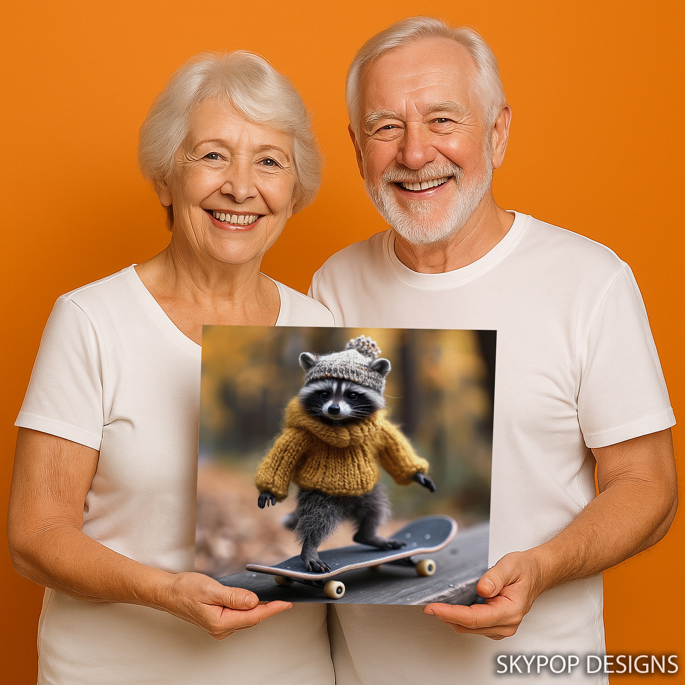 3.jpg Raccoon Skater Art