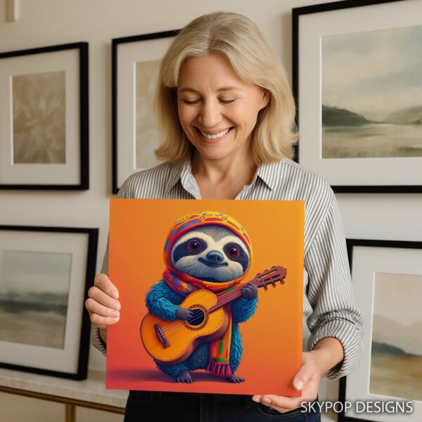 Sloth Jamming Out Art