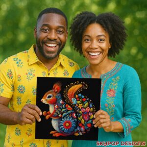 Squirrel Floral Art
