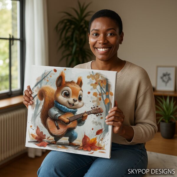 Squirrel Guitar Art