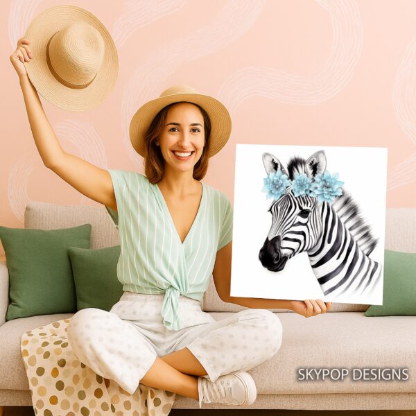 Floral Zebra Art