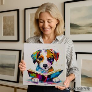 Yorkshire Terrier Reading Art