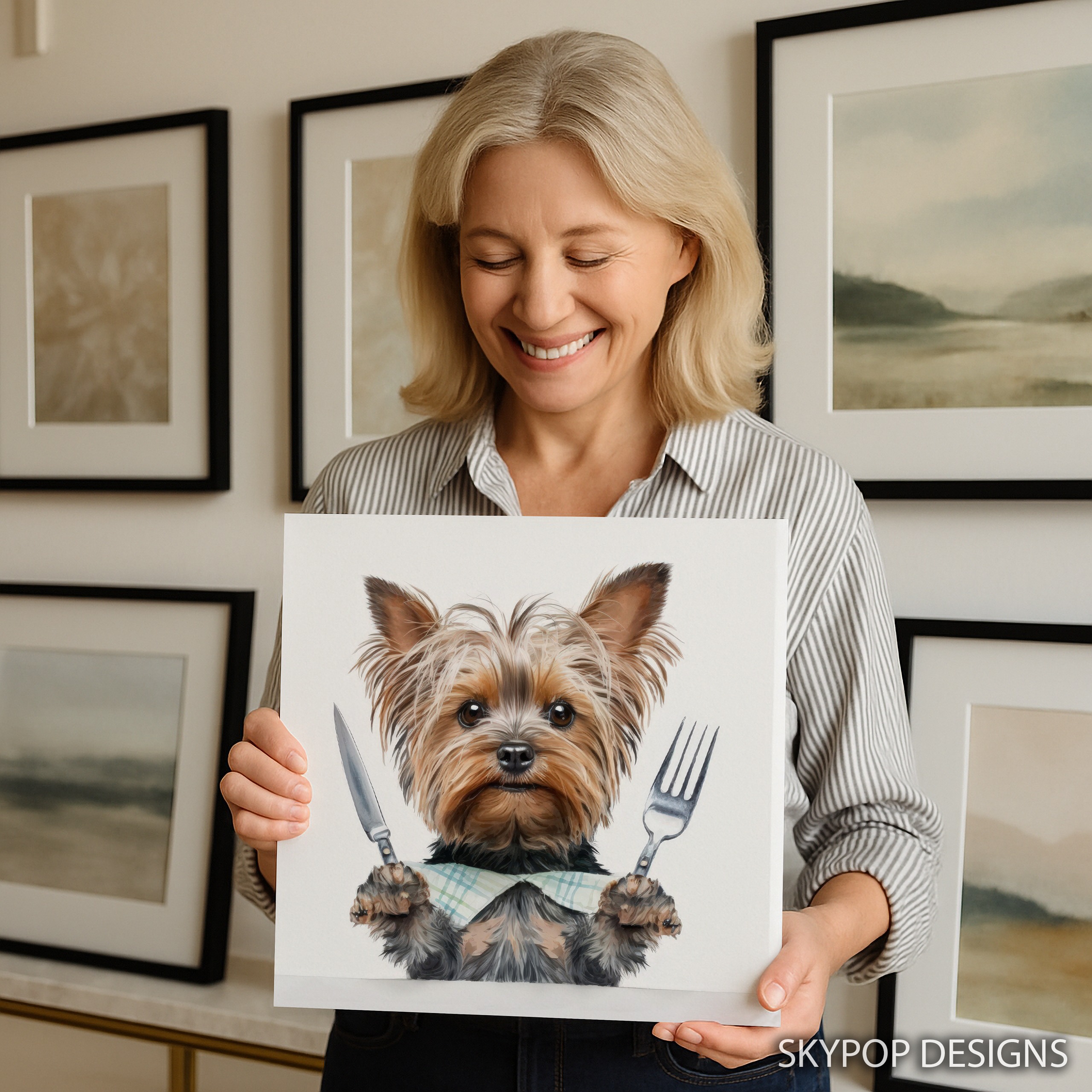 3.jpg Yorkshire Terrier Dinner Art