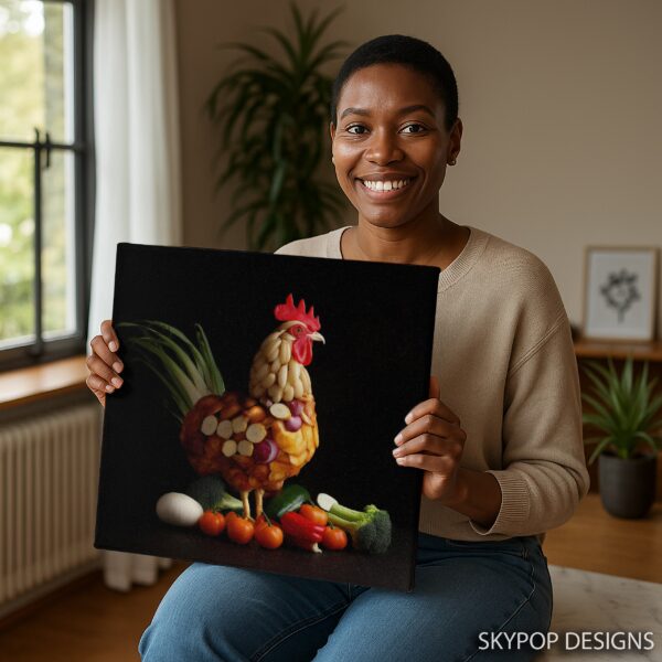 Rooster Vegetable Art