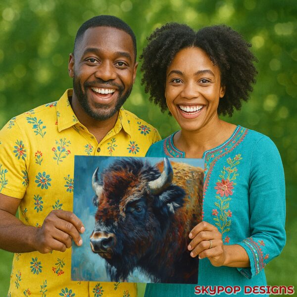 Bison Portrait Art