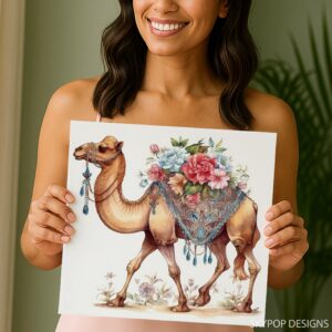 Camel Floral Caravan Art