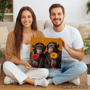 Chimpanzee Duo Art