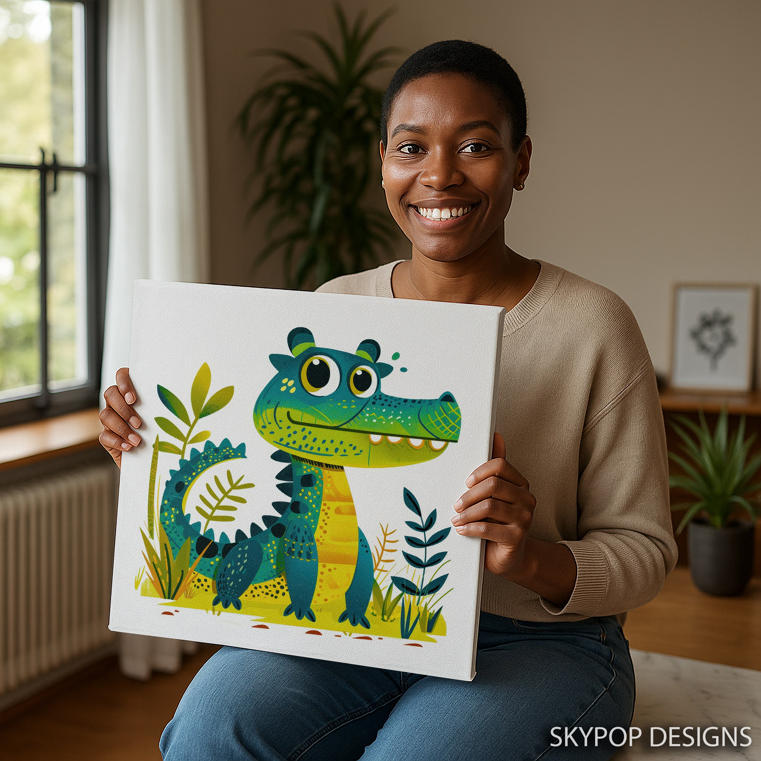 3.jpg Friendly Crocodile Art
