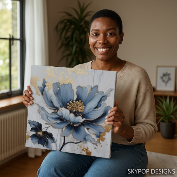 Golden Petal Bloom Art