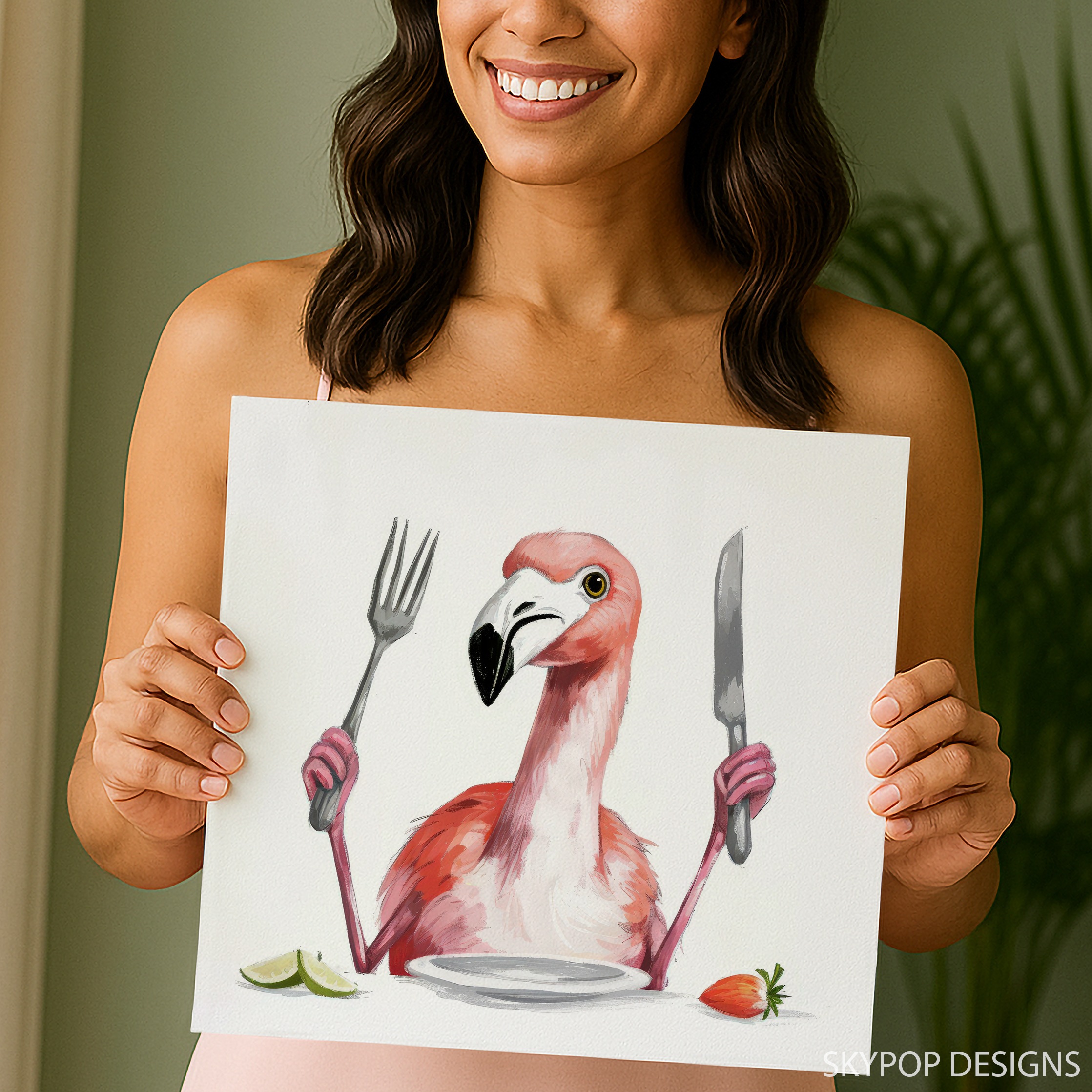 3.jpg Flamingo Dinner Party Art