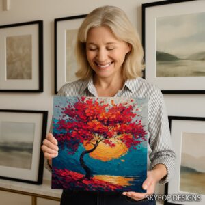 Vibrant Autumn Tree Art