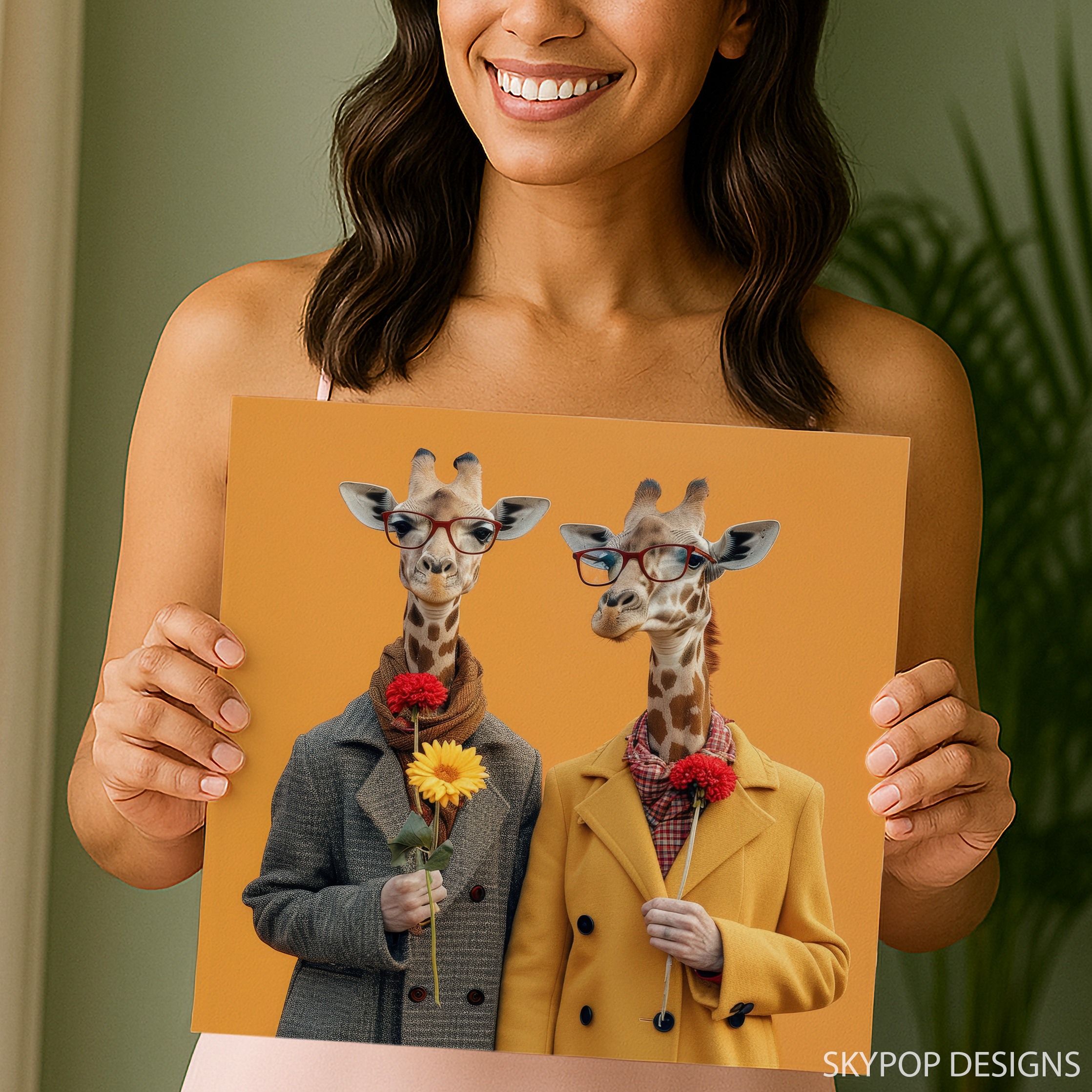 3.jpg Giraffe Couple Art