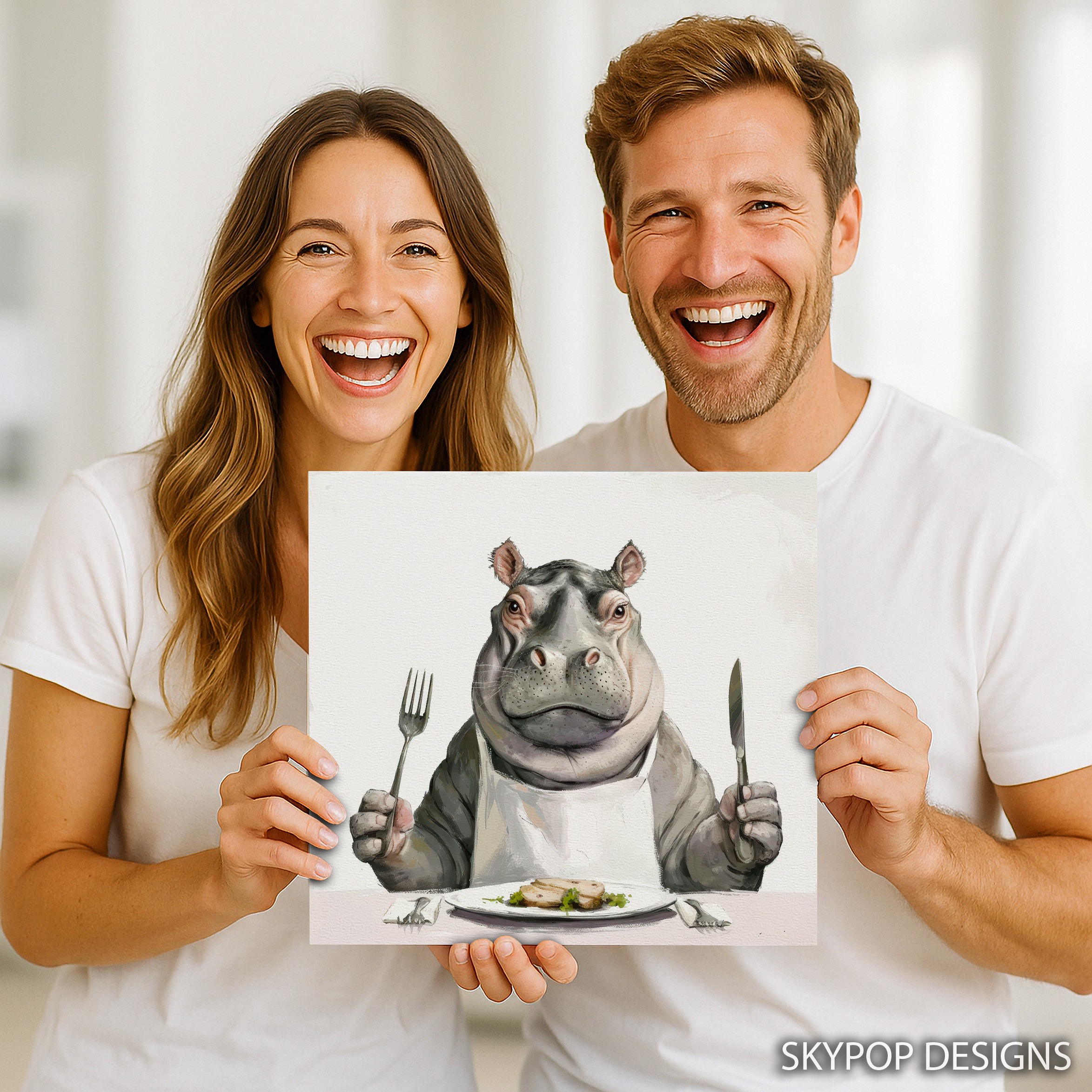 3.jpg Hippopotamus Art