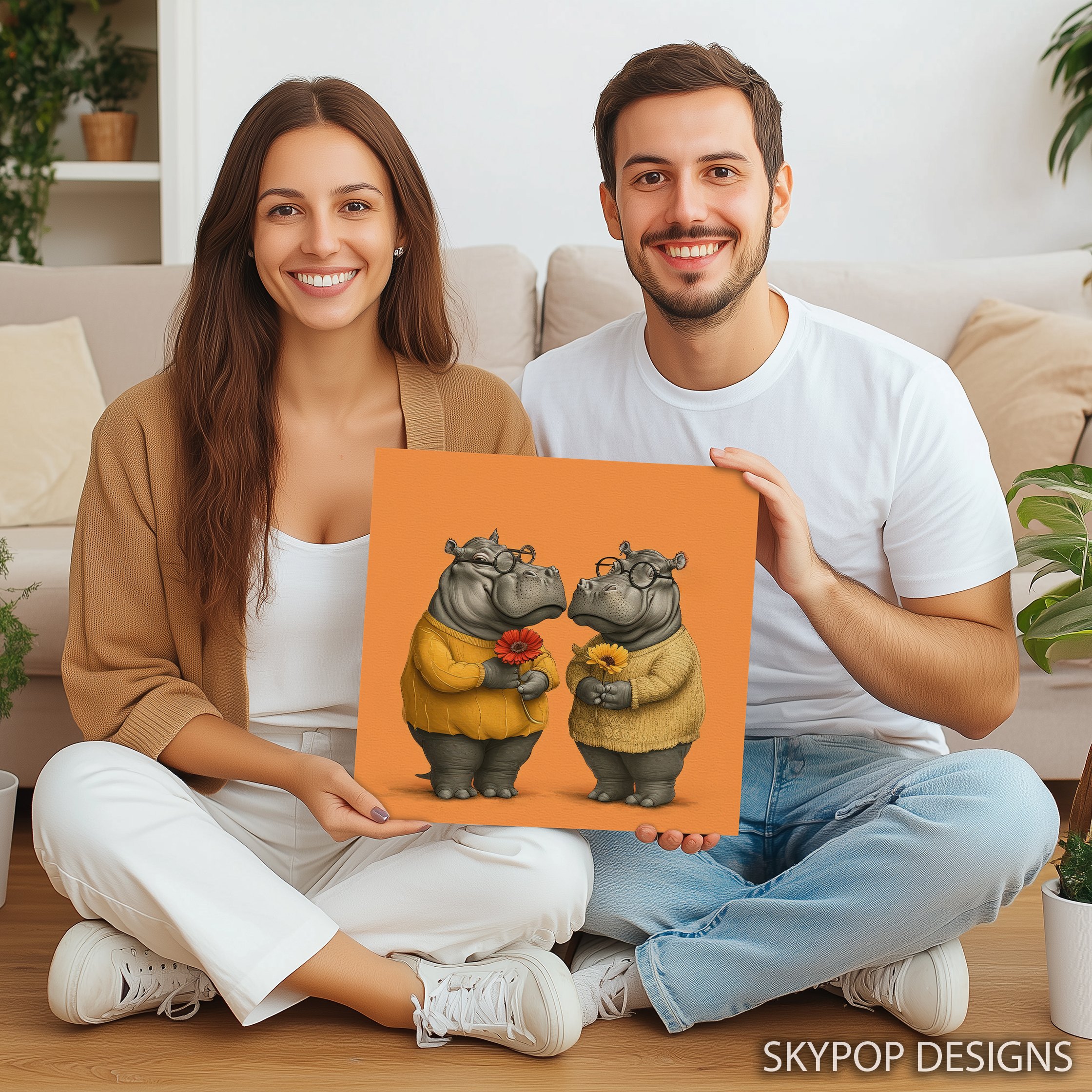 3.jpg Hippopotamus Flower Art