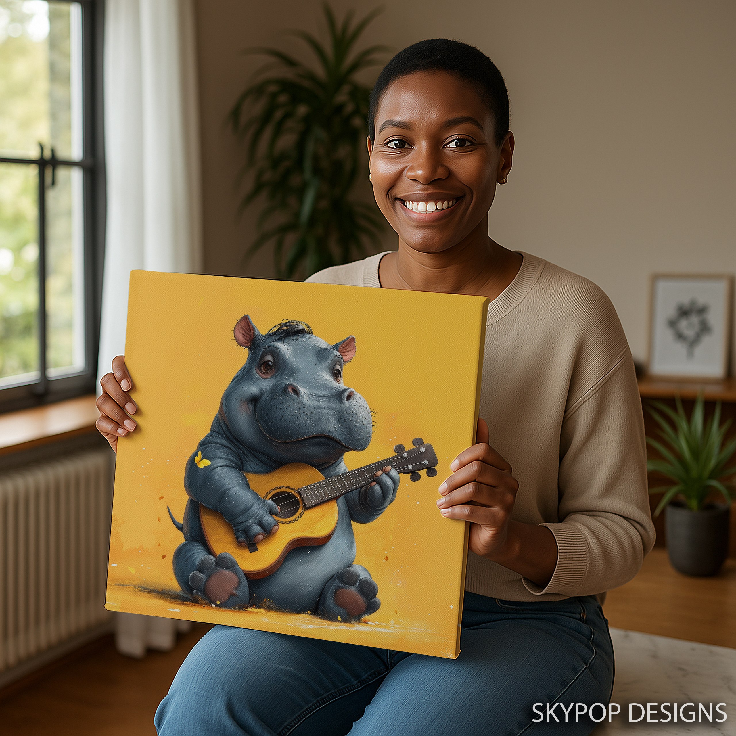 3.jpg Hippopotamus Art