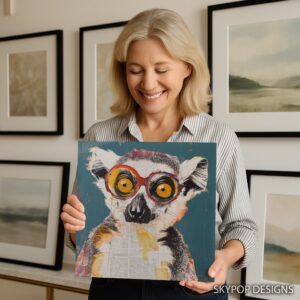 Lemur with Glasses Art