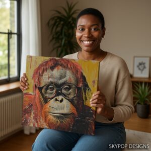 Orangutan Reading Art