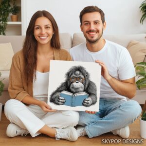 Orangutan Reading Art