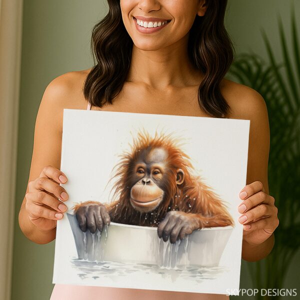 Orangutan Bath Time Art