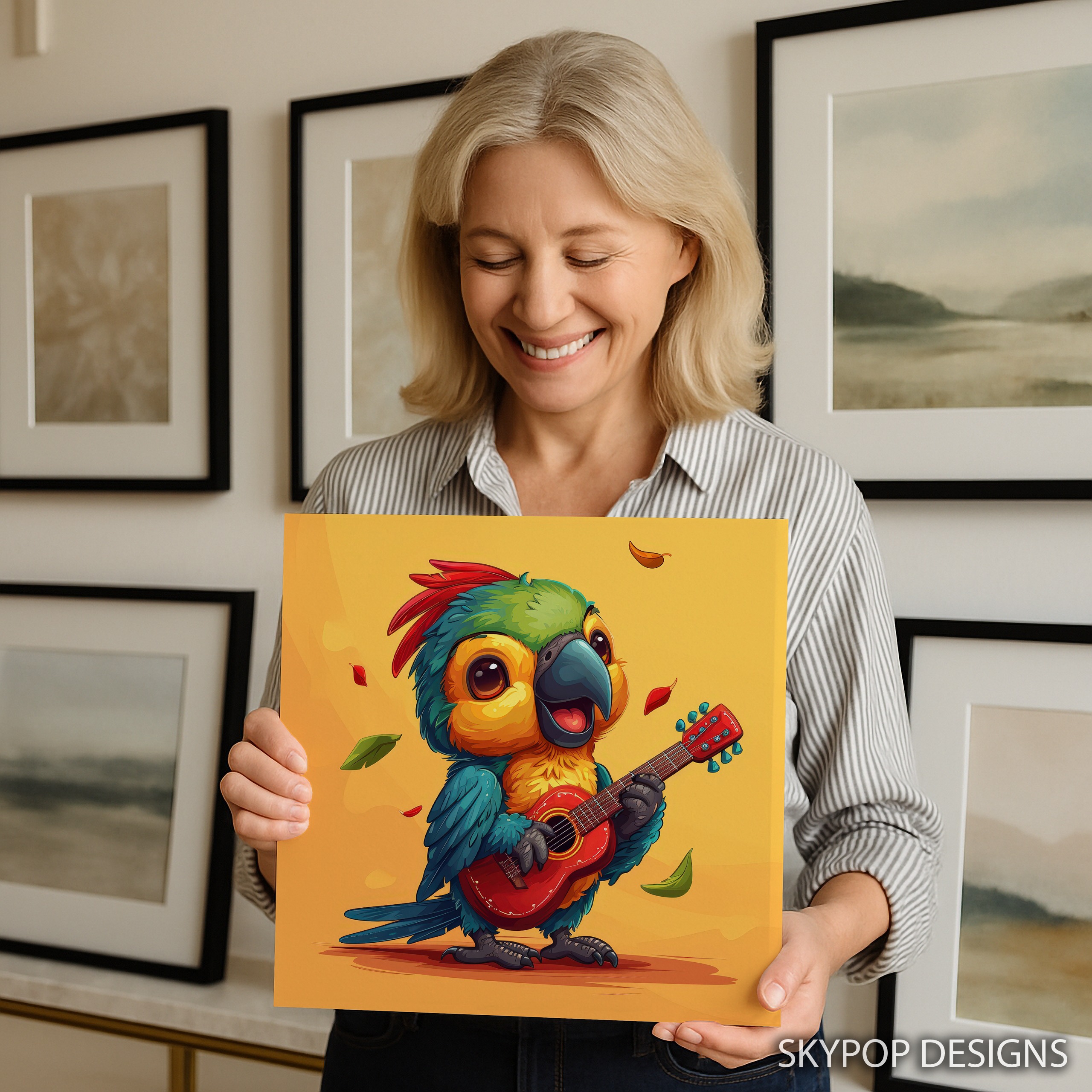 3.jpg Parrot Guitarist Art
