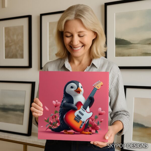 Penguin Rock Star Art