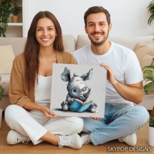 Rhino Reading Art