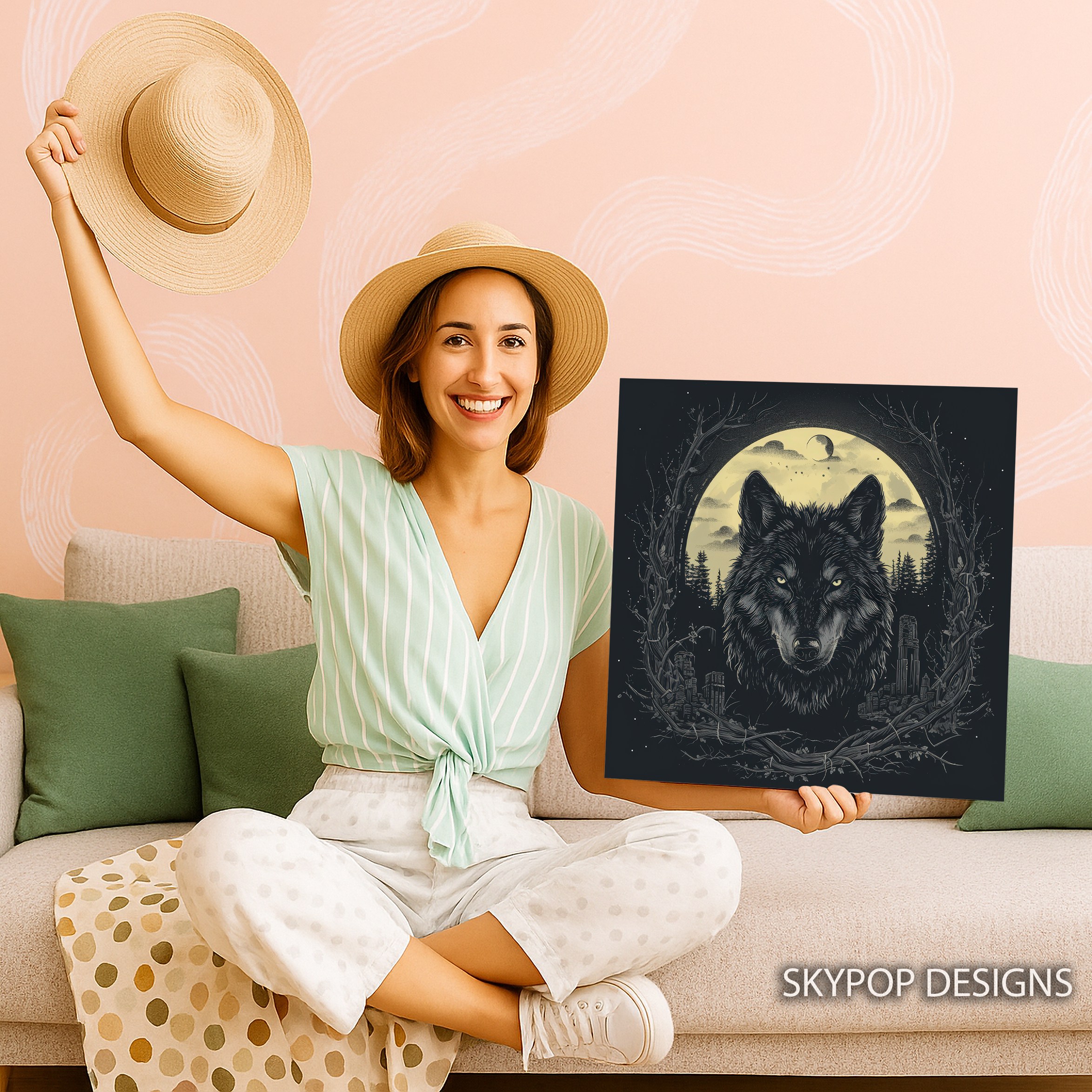 3.jpg Wolf Moon Forest Art