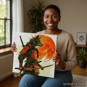 Wolf Samurai Art