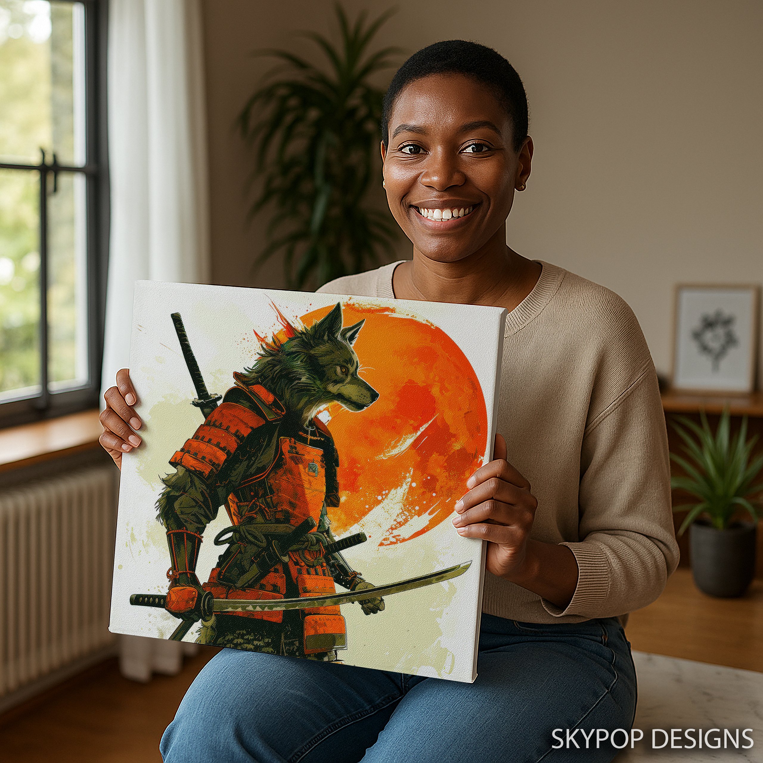 3.jpg Wolf Samurai Art