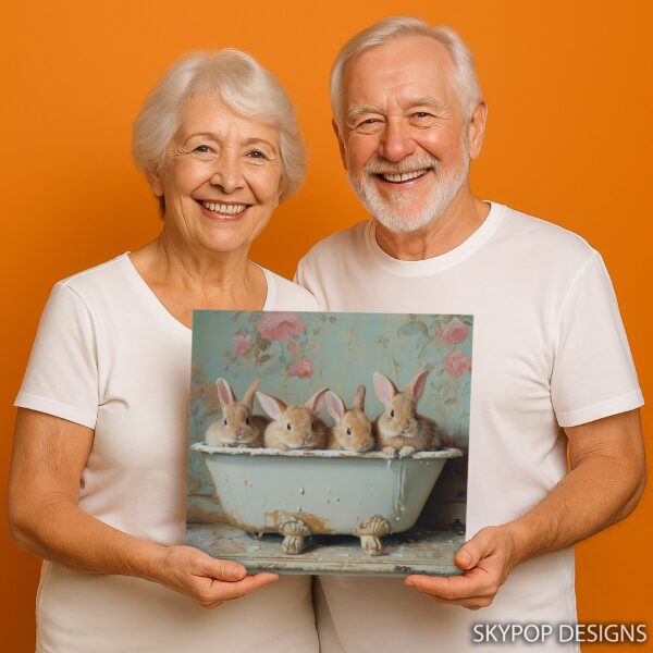 Bunny Bathtime Art
