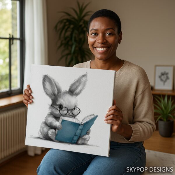 Bunny Reading Art