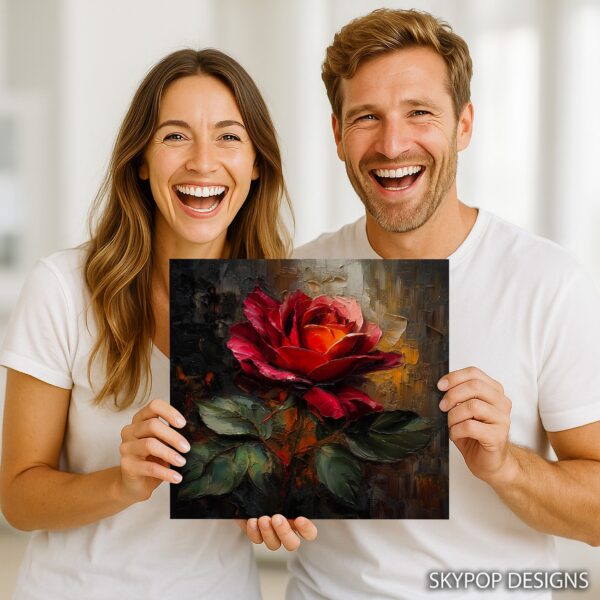 Red Rose Texture Art