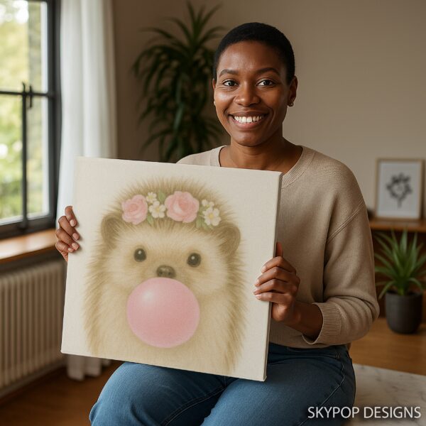 Hedgehog Bubble Gum Art