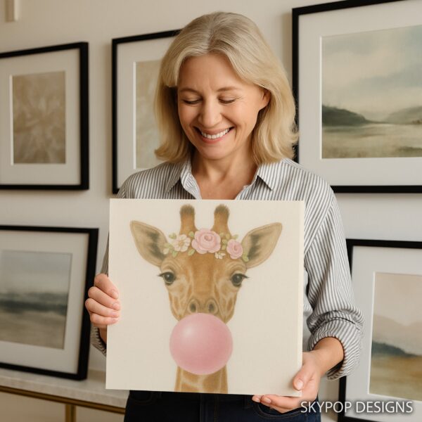 Giraffe Bubblegum Art