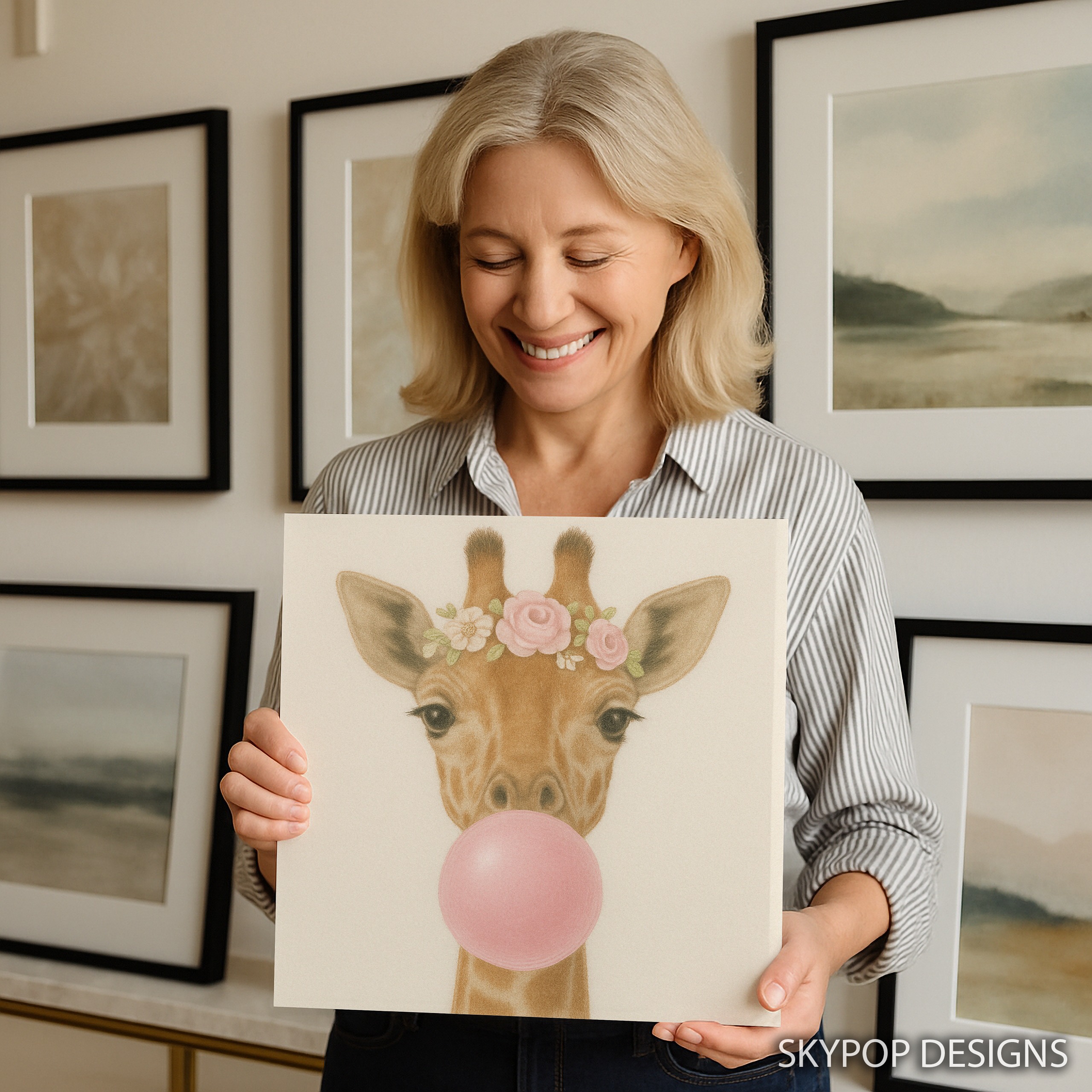3.jpg Giraffe Bubblegum Art