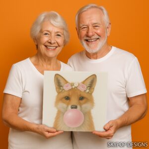 Fox Bubble Gum Art