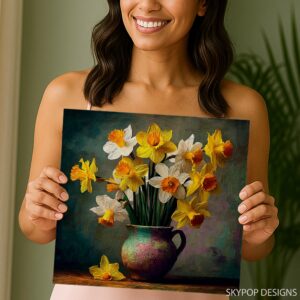 Daffodil Bloom Vase Art