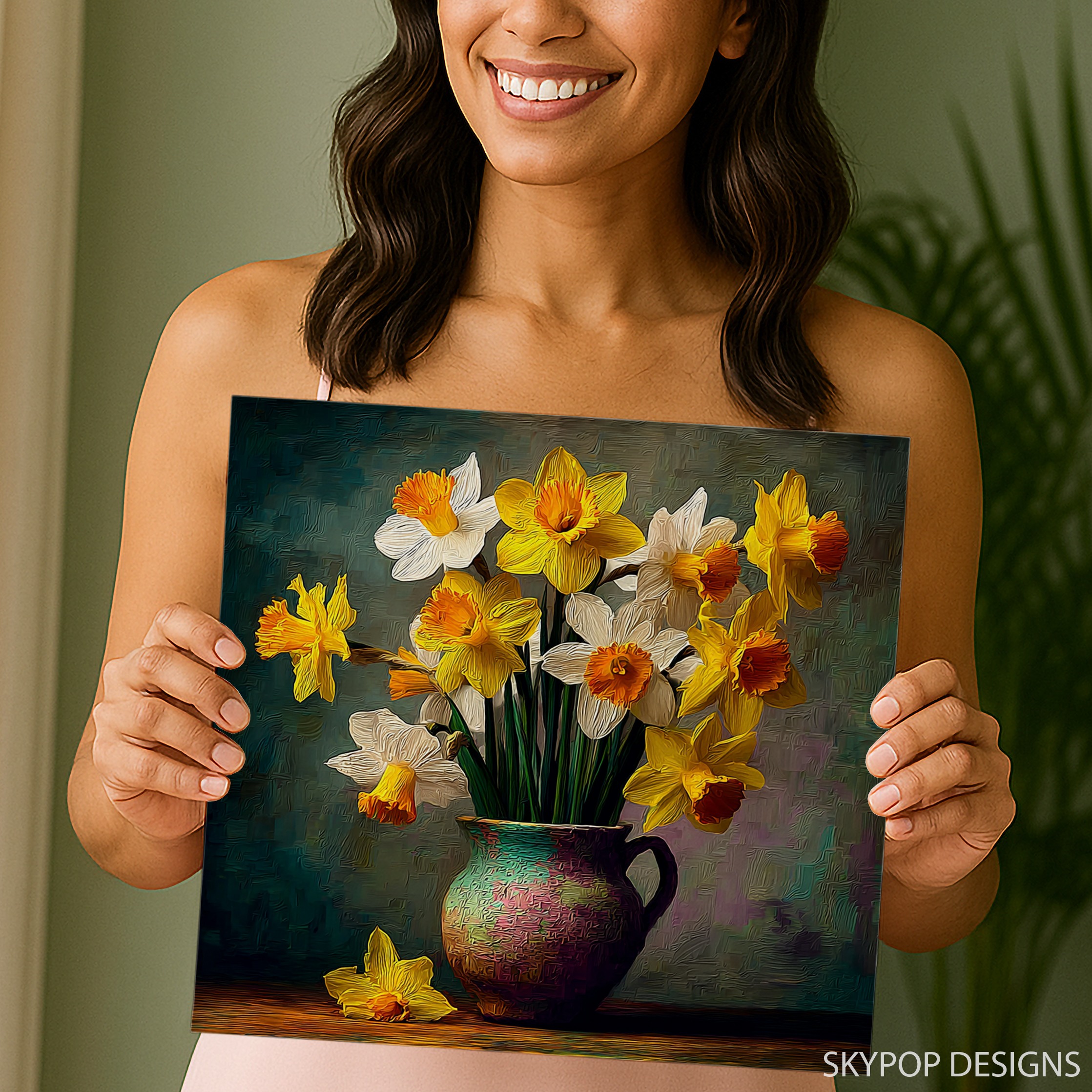 3.jpg Daffodil Bloom Vase Art