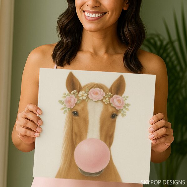 Horse Bubble Gum Art