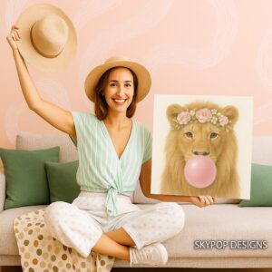 Lion Bubble Gum Art