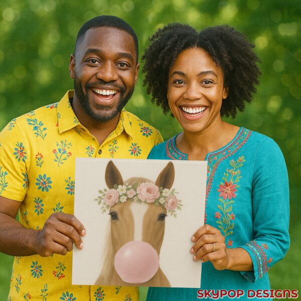 Horse Bubble Gum Art