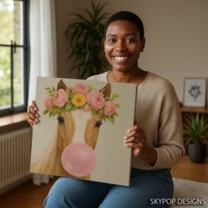 Horse Bubble Gum Art