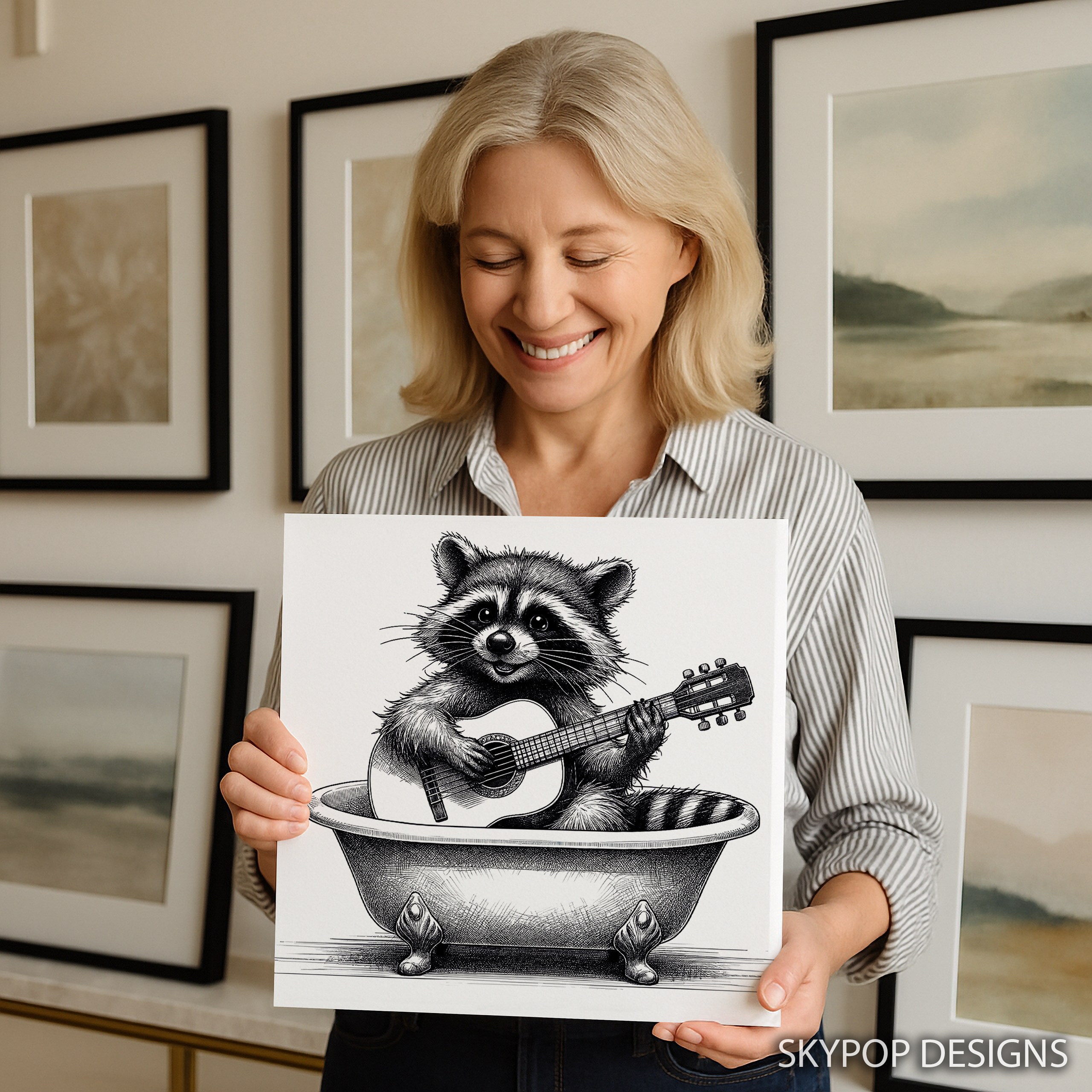 3.jpg Raccoon Guitar Art