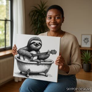 Sloth Guitar Art