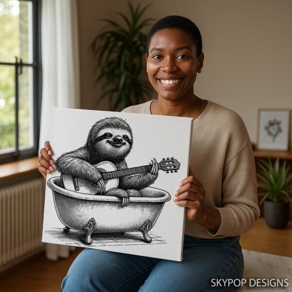 Sloth Guitar Art